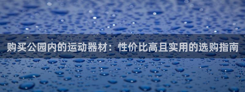 fb体育：购买公园内的运动器材：性价比高且实用的选购指南