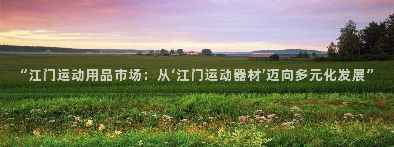 fb体育娱乐：“江门运动用品市场：从‘江门运动器材’迈向多元